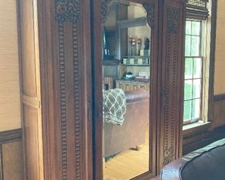 Large mirrored armoire. Late 1800’s.