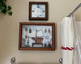Two of several nautical themed shadow boxes