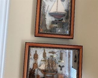 More nautical shadow boxes
