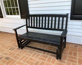 Great wooden porch glider