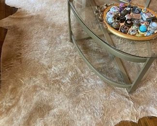 Palomino hide rug