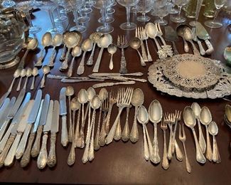 Find your pattern among the dozens of pieces of vintage sterling flatware.