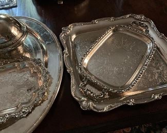 Many heavy silver plated items