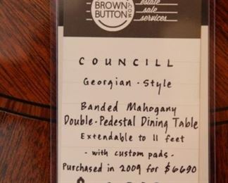 Councill Georgian Style Mahogany Table