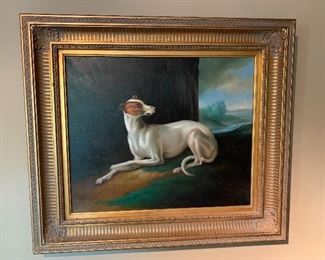 Vintage Maitland Smith portrait of a whippet dog