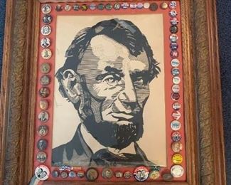 Abe Lincoln w/ Political Buttons!