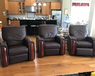 Electric reclining theater chairs