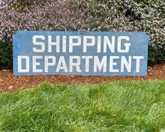 "Shipping Department" Sign