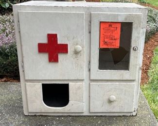 Unique Emergency Cabinet Olympia Brewery-VTG