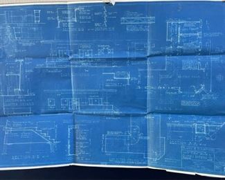 Circa 1950 Olympia Brewery Lower Office Blueprint