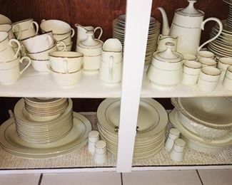 extremely large white and platinum band china