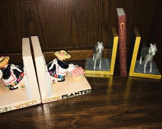 cute retro bookends