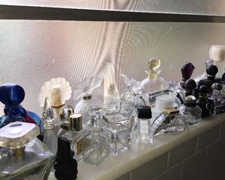 large perfume bottle collection