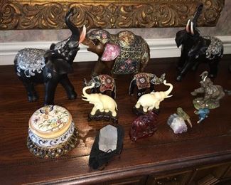 lovely miniature box and elephant collection
