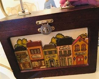 Precious vintage purse with stores listed of long ago Lafayette stores
