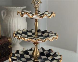 MacKenzie Childs Three-Tier Sweet Stand - Pure Elegance - Check out online!