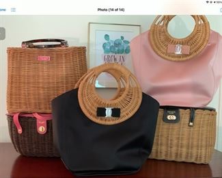 Vintage Ferragamo & Kate Spade handbags


