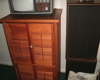 MCM media center, Electra Voice speakers and b/w tv