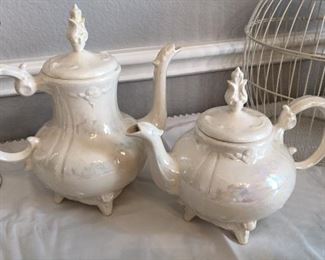 Luster ware tea pots, circa 1920