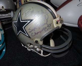 Bill Bates Signed Mini Helmet - Dallas Cowboys Superbowl Champions