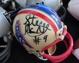 Steve McNair Signed Mini Helmet - Houston Oilers