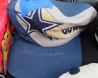 Tom Landry Signed Cap - Dallas Cowboys