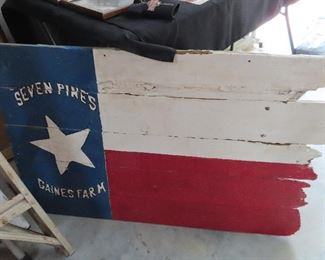 Seven Pines Gaines Farm Vintage Sign