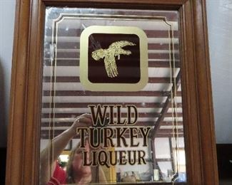 Wild Turkey Liqueur Mirror Sign