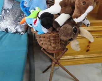 Stuffed Animals - Wicker Plant Stand