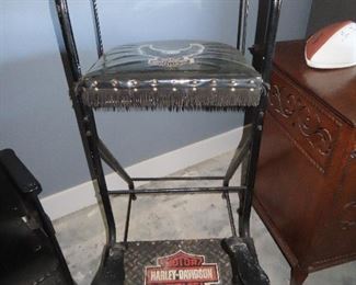 Vintage Harley Davidson Shoe Shine Stand