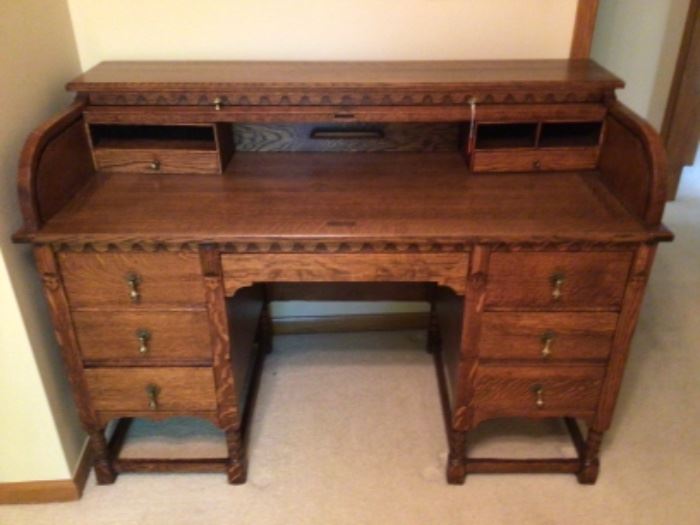 Gorgeous Roll Top Desk Circa 1880's from London, England
