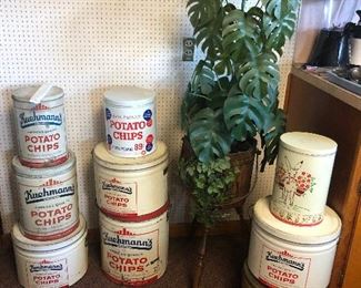 Potato chip tin collection