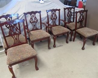 Beautiful dining chairs - there is a matching table & hutch.