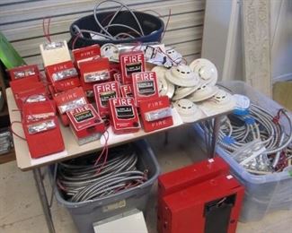 Commercial fire alarms, conduit, Fire pulls, Fire boxes.