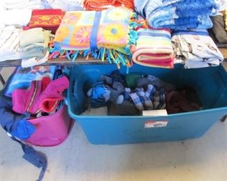Nice selection of linens, small children's clothes