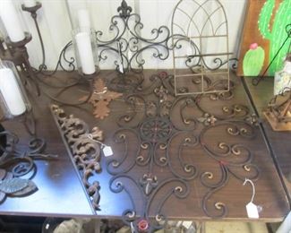 Big selection of decorative cast-iron as well as chandeliers. 