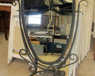 Wrought Iron standing mirror