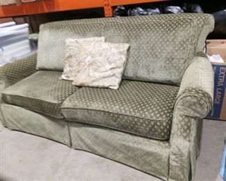 Wrangler Home by Flexsteel Green Couch with 2 Accent Pillows Approximately 37 x 84 x 45 in