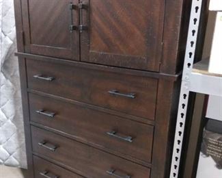 Wood 4 Drawer Armoire with Slam Proof Drawer Slides 54 x 38 x 18 in