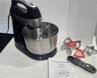 Durabrand Stand Mixer with Cookie Cutters and measuring spoon