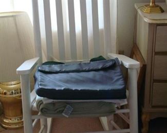 white rocking chair