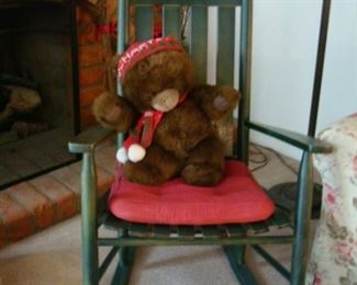 green rocking chair
