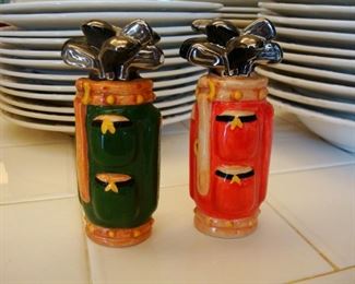golf salt and pepper shaker