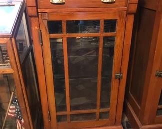 Antique 1 Drawer / Glass Display Cabinet $ 148.00