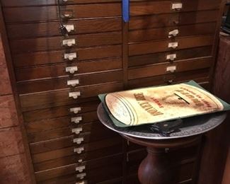 Antique Map Drawer Cabinet $ 548.00