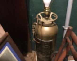 Antique Fire Extinguisher Lamp $ 98.00