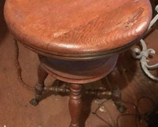 Antique Claw Foot Piano Stool $ 98.00