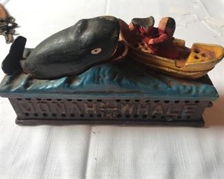 Jonah the Whale Cast Iron Bank $ 88.00