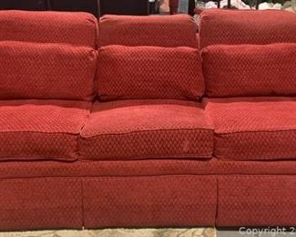 Traditional Red Upholstery Sofa
