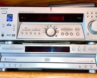 Sony Stereo receiver and Sony CD/DVD player